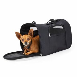 EveryYay Going Places To Go Black Pet Carrier, Small